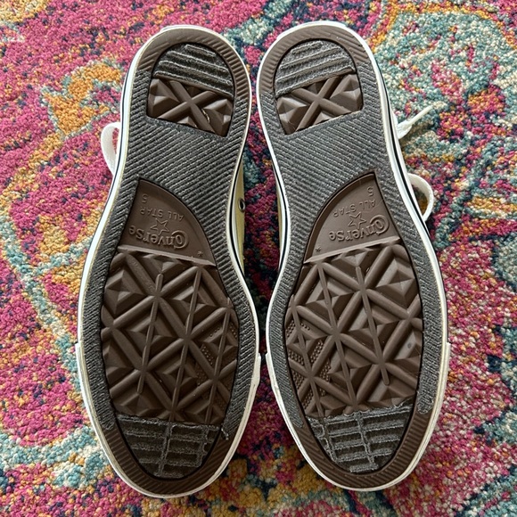 Converse | Unisex Light Yellow Low-Top Lace Up Classic All Star Sneakers, M5 W8 - Picture 3 of 16